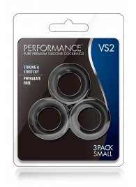 Набор из 3 черных эрекционных колец Black Small Penis Rings - Blush Novelties - в Одинцово купить с доставкой