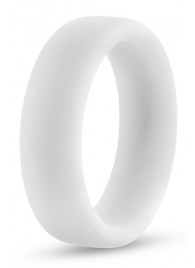 Белое люминесцентное эрекционное кольцо Silicone Glo Cock Ring - Blush Novelties - в Одинцово купить с доставкой