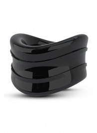 Черное эрекционное кольцо на мошонку Beef Ball Stretcher Snug - Blush Novelties - в Одинцово купить с доставкой