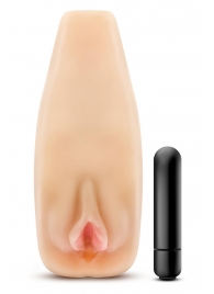 Мастурбатор-вагина с вибрацией Soft   Wet Natasha Realistic Beige Masturbator - Blush Novelties - в Одинцово купить с доставкой