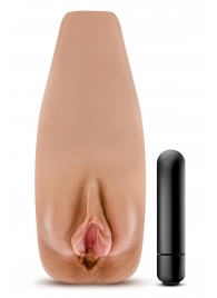 Маструбатор-вагина с вибрацией Soft   Wet Renata Realistic Tan Masturbator - Blush Novelties - в Одинцово купить с доставкой