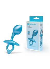 Голубая анальная пробка для массажа простаты Bulb Silicone Prostate Plug - 10,7 см. - b-Vibe - в Одинцово купить с доставкой