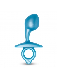 Голубая анальная пробка для массажа простаты Bulb Silicone Prostate Plug - 10,7 см. - b-Vibe - в Одинцово купить с доставкой
