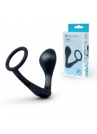 Черное эрекционное кольцо со стимулятором простаты Ringer Cock Ring   Plug - b-Vibe - в Одинцово купить с доставкой