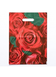 Пакет с цветочным принтом и вырубной ручкой (30х40 см) - Сима-Ленд - купить с доставкой в Одинцово