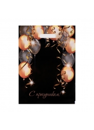 Пакет с вырубной ручкой и принтом в виде шариков (30х40 см) - Сима-Ленд - купить с доставкой в Одинцово