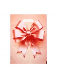 Пакет с принтом в виде банта с вырубной ручкой (30х40 см) - Сима-Ленд - купить с доставкой в Одинцово