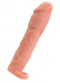 Телесная удлиняющая насадка с подхватом - 19 см. - ToyFa - в Одинцово купить с доставкой