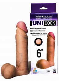 Насадка для страпона фаллической формы UNICOCK 6  - 18 см. - LOVETOY (А-Полимер) - купить с доставкой в Одинцово