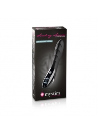 Вибратор с электростимуляцией Sizzling Simon Black Edition - 27 см. - MyStim - купить с доставкой в Одинцово
