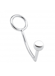 Кольцо на пенис с анальным стимулятором Stainless Steel Anal Hook   Cock Ring - BlueLine - в Одинцово купить с доставкой