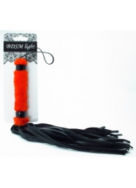 Нежная плеть с красным мехом BDSM Light - 43 см. - БДСМ Арсенал - купить с доставкой в Одинцово