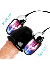 Черная стимулирующая насадка для головки полового члена Multi Speed Vibrating Penis Head Teaser - XR Brands - в Одинцово купить с доставкой