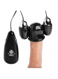 Черная стимулирующая насадка для головки полового члена Multi Speed Vibrating Penis Head Teaser - XR Brands - в Одинцово купить с доставкой