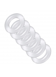 Комплект из 6 прозрачных эрекционных колец Ring Master Custom Ball Stretcher Kit - XR Brands - в Одинцово купить с доставкой