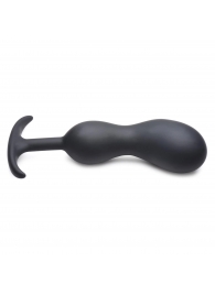 Черный массажер простаты с утяжелителями Premium Silicone Weighted Prostate Plug XL - 20,8 см. - XR Brands - в Одинцово купить с доставкой