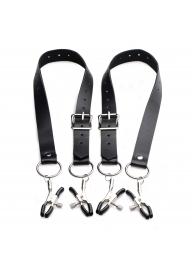 Ремни с зажимами для половых губ Spread Labia Spreader Straps with Clamps - XR Brands - купить с доставкой в Одинцово
