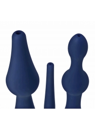 Набор из 3 универсальных насадок для анального душа Universal 3 Piece Silicone Enema Attachment Set - XR Brands - купить с доставкой в Одинцово