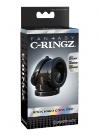 Черное эрекционное кольцо Rock Hard Cock Pipe - Pipedream - в Одинцово купить с доставкой