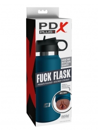 Смуглый мастурбатор-вагина в синей колбе F*ck Flask - Pipedream - в Одинцово купить с доставкой