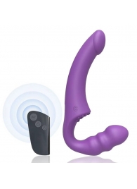 Фиолетовый безремневой страпон Straples Strap-On Dildo - Erokay - купить с доставкой в Одинцово