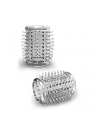 Прозрачная насадка с шипами STAY HARD COCK SLEEVE 01 CLEAR - Blush Novelties - в Одинцово купить с доставкой