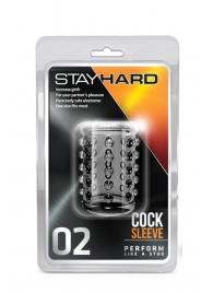 Прозрачная насадка на пенис с шишечками STAY HARD COCK SLEEVE 02 CLEAR - Blush Novelties - в Одинцово купить с доставкой
