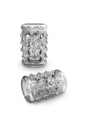Прозрачная насадка с капельками STAY HARD COCK SLEEVE 05 CLEAR - Blush Novelties - в Одинцово купить с доставкой