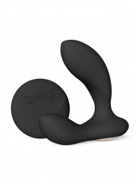 Черный вибромассажер простаты с пультом ДУ Hugo 2 Remote - Lelo - в Одинцово купить с доставкой