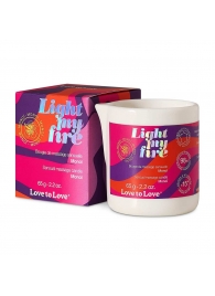 Массажная свеча Light My Fire с ароматом моной - 80 мл. - Love to Love - купить с доставкой в Одинцово