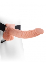 Полый страпон телесного цвета Hollow Strap-On with Balls - 24 см. - Pipedream - купить с доставкой в Одинцово