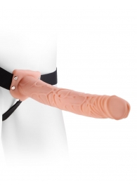 Фаллопротез телесного цвета Hollow Strap-On - 29 см. - Pipedream - купить с доставкой в Одинцово