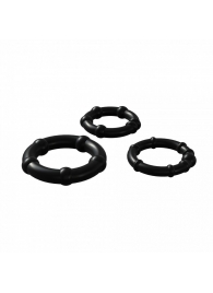 Набор из 3 черных эрекционных колец Babooom Ring Set - Adrien Lastic - в Одинцово купить с доставкой