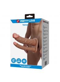 Реалистичная полая насадка на член для двойного проникновения Yairon - 17,5 см. - Baile - купить с доставкой в Одинцово