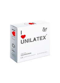 Ультратонкие презервативы Unilatex Ultra Thin - 3 шт. - Unilatex - купить с доставкой в Одинцово