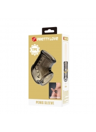 Дымчатая насадка на пенис и мошонку - Baile - в Одинцово купить с доставкой