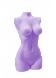 Фиолетовая интерьерная свеча в форме женского торса - 850 гр. - Pecado - купить с доставкой в Одинцово