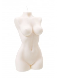 Белая интерьерная свеча в форме женского торса - 850 гр. - Pecado - купить с доставкой в Одинцово