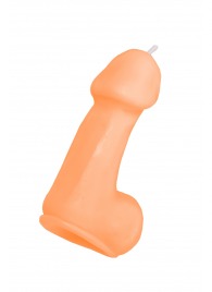 Оранжевая свеча в форме пениса - 47 гр. - Pecado - купить с доставкой в Одинцово