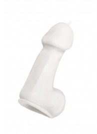 Белая свеча в форме пениса - 47 гр. - Pecado - купить с доставкой в Одинцово