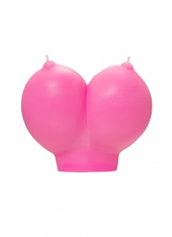 Розовая свеча «Сиськи» - 150 гр. - Pecado - купить с доставкой в Одинцово