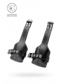 Черные подвесы с белой строчкой - Pecado - купить с доставкой в Одинцово