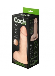 Телесный фаллоудлинитель с мошонкой Cock Next - 19 см. - LOVETOY (А-Полимер) - в Одинцово купить с доставкой