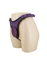 Фиолетовые трусики харнесс с платформой Caludio III - Baile - купить с доставкой в Одинцово