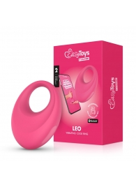 Розовое интерактивное эрекционное виброкольцо Leo - Easy toys - в Одинцово купить с доставкой