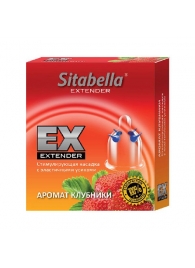 Стимулирующая насадка Sitabella Extender  Клубника - Sitabella - купить с доставкой в Одинцово