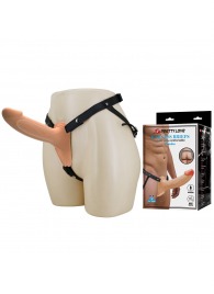 Телесный полый мужской страпон London - 16,8 см. - Baile - купить с доставкой в Одинцово