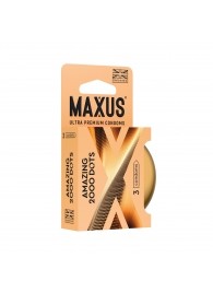 Точечные презервативы MAXUS 2000 Amazing Dots с железным кейсом - 3 шт. - Maxus - купить с доставкой в Одинцово