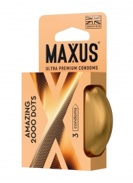 Точечные презервативы MAXUS 2000 Amazing Dots с железным кейсом - 3 шт. - Maxus - купить с доставкой в Одинцово