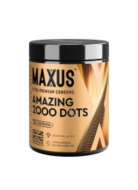 Точечные презервативы MAXUS 2000 Amazing Dots с железным кейсом - 12 шт. - Maxus - купить с доставкой в Одинцово